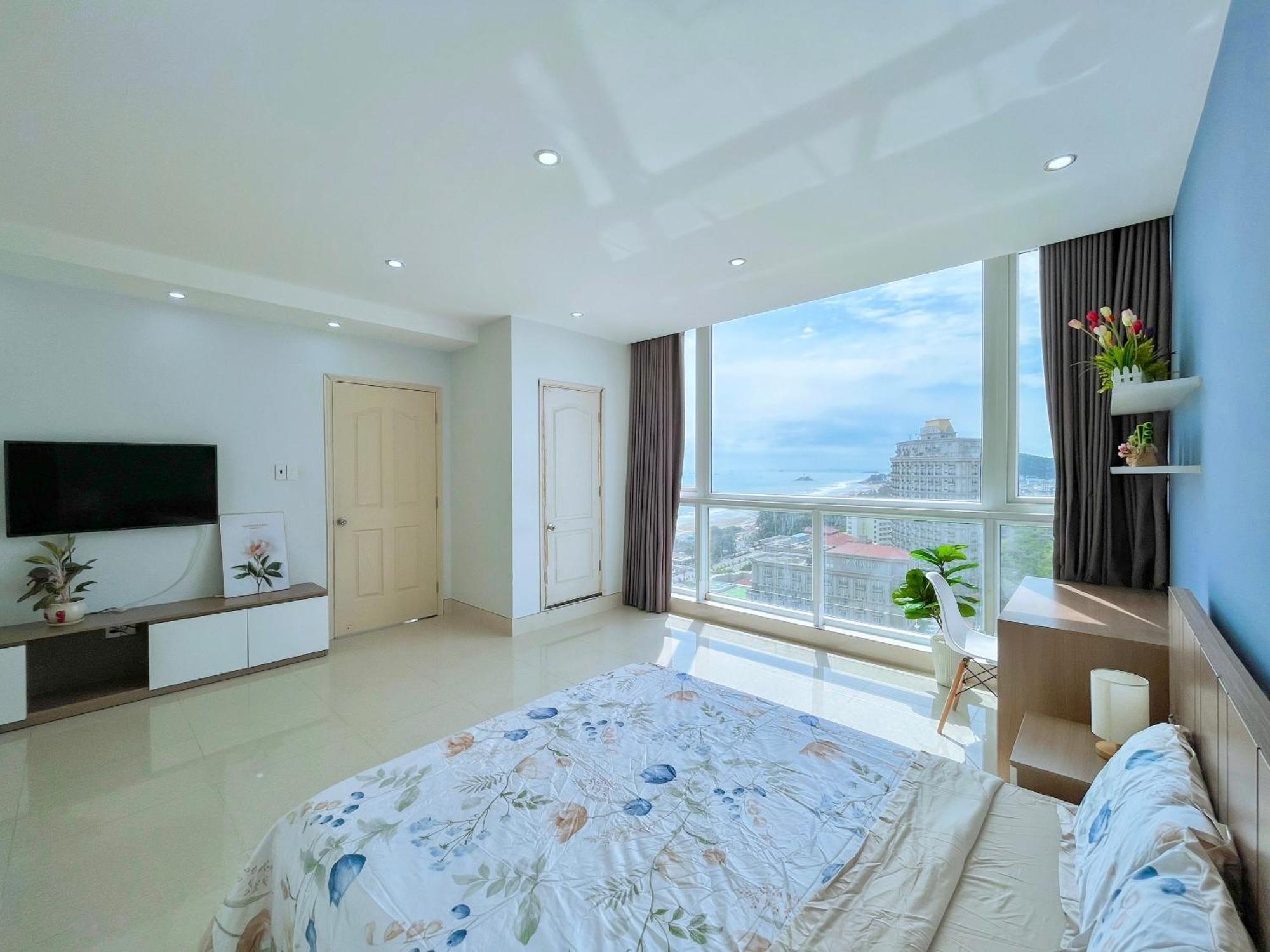 Can Ho Oasky,3 Phong View Dep Nhin Ra Bien,Nui Va Ho Bau Sen Vung Tau Bagian luar foto