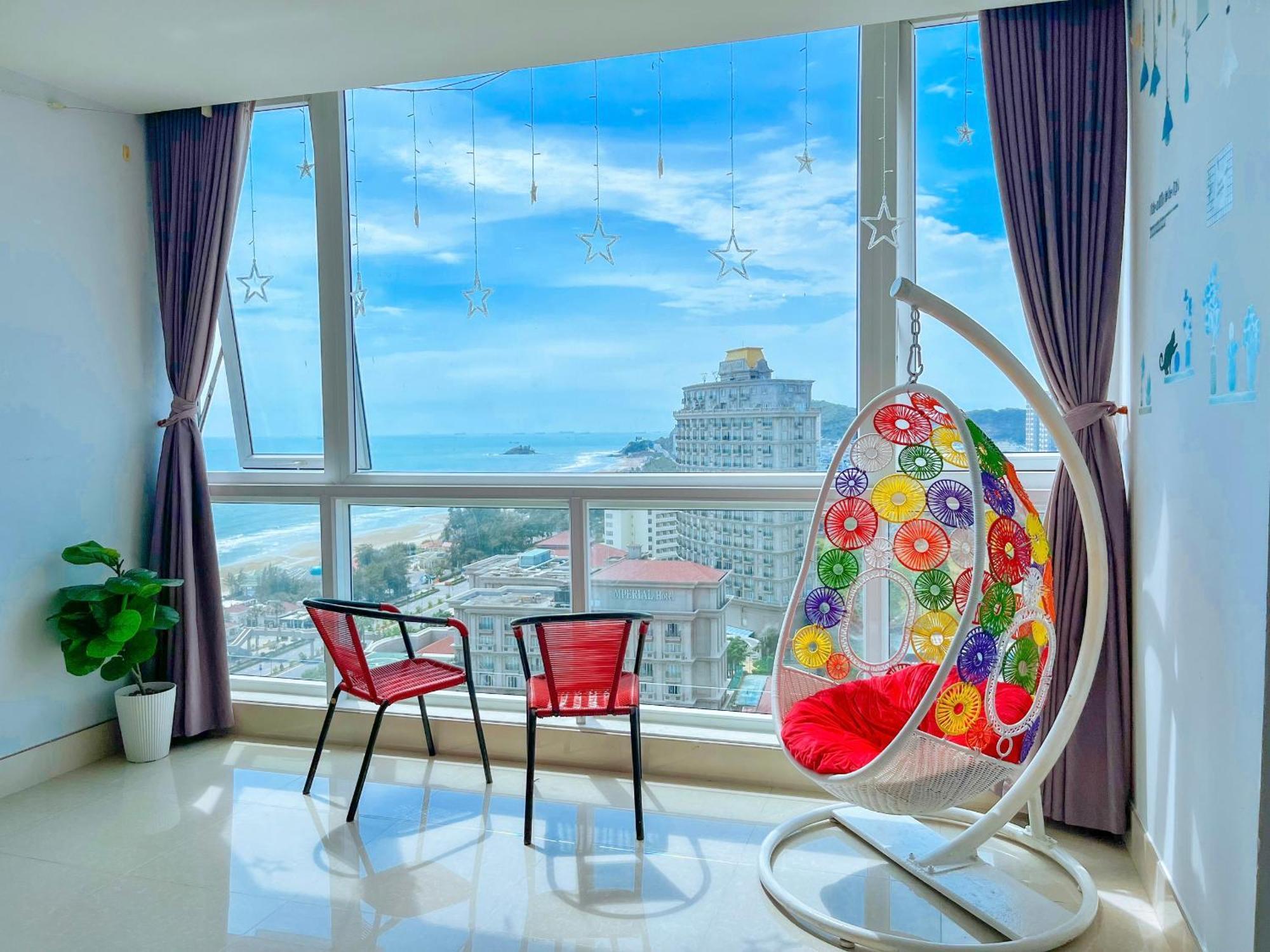 Can Ho Oasky,3 Phong View Dep Nhin Ra Bien,Nui Va Ho Bau Sen Vung Tau Bagian luar foto