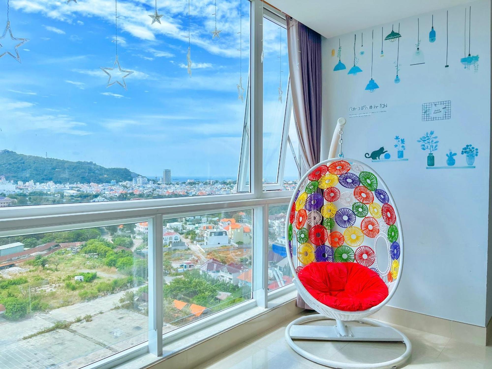 Can Ho Oasky,3 Phong View Dep Nhin Ra Bien,Nui Va Ho Bau Sen Vung Tau Bagian luar foto